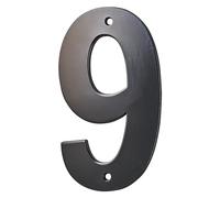 THIRARD - Chiffre 9 à Visser - Alliage Métallique - Extérieur - Idéal pour Numéro de Maison et Boîte aux Lettres - Résistant aux Intempéries - Hauteur 80 mm - Noir