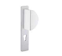 THIRARD - Ensemble de Poignées pour Porte d'Entrée Palière Crecy - Aluminium Anodisé Argent - Aileron Réversible - Carré 7 mm - Entr'Axes 195 mm - Pratique et Esthétique - Gris