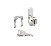 THIRARD Cylindre Batteuse avec Came Plate à 12h pour Boîte aux Lettres | Gris, Réversible Droite/Gauche, 2 Clés Crantées, Zinc, Finition Nickelée, Garantie 2 Ans