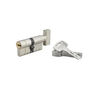Cylindre de serrure à bouton Federal S, 30Bx30mm, nickel, anti-arrachement, anti-perçage, 5 clés - THIRARD