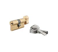 THIRARD - Cylindre de serrure à bouton Tiger 6, 30Bx30mm, laiton, anti-arrachement, anti-perçage, 5 clés