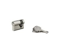 THIRARD Cylindre de Serrure Demi-Cylindre 30 x 10 mm, Nickel, 3 Clés | Panneton orientable, 5 goupilles, finition nickelée, compatible portes de garage, installation rapide et intuitive