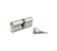 THIRARD Cylindre de serrure double entrée UNIKEY, 45 x 45 mm, 3 clés | Matériau nickelé, système s'entrouvrant, 3 clés fournies, compatible portes intérieures et extérieures, haute précision