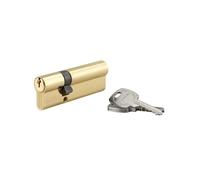 THIRARD Cylindre de serrure double UNIKEY, Laiton, 30 x 60 mm, 3 clés | S'entrouvrant, montage facile, profil européen, finition laiton, sécurité renforcée, 3 clés incluses, usage intérieur