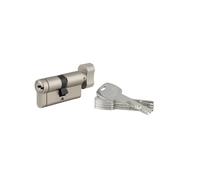 THIRARD Cylindre de serrure Transit 1 TRAFIC 6, 30 x 30 mm | 5 clés réversibles incluses, haute sécurité, finition nickelée, montage facile, compatible porte d'entrée
