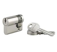 THIRARD - Demi-cylindre 30 x 10 mm 3 clés panneton orientable nickelé