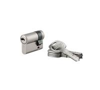 THIRARD - Demi-cylindre de serrure Trafic 6, 30x10mm, anti-arrachement, anti-perçage, nickel, 5 clés - THIRARD