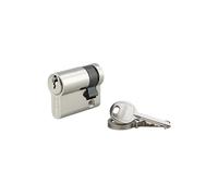 THIRARD Demi-cylindre de serrure UNIKEY, 35 x 10 mm, 3 clés, Argent | Matériau nickelé, système s'entrouvrant, 3 clés fournies, compatible portes de garage et portails, haute précision