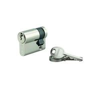 THIRARD Demi-cylindre de serrure UNIKEY, 40 x 10 mm, 3 clés, Argent | Matériau nickelé, système s'entrouvrant, 3 clés fournies, compatible portes de garage et portails, haute précision