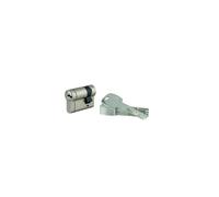 THIRARD Demi-cylindre Transit 1 UNIKEY, 30 x 10 mm, 5 clés, nickelé | Système s'entrouvrant, profil demi-cylindre, finition nickelée, haute sécurité, compatible portes de garage et portails