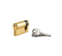 THIRARD Ecopro, Demi-cylindre, Anti-arrachement, 40 x 10 mm, Laiton | Protection anti-arrachement, Finition laiton, Compatible portes garage, Installation facile, Inclus 3 clés crantées