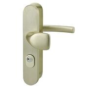 THIRARD - Ensemble de Poignées de Sécurité Palière - Béquille et Aileron Réversible - Aluminium - Pour Porte d'Entrée - Entr'Axe 216 mm - Couleur F2 - Carré 7 mm - Jaune/Doré