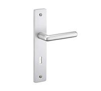 THIRARD - Ensemble de Poignées pour Porte de Chambre Crecy - Aluminium Anodisé Argent - Trou de arré 7 mm - Entr'Axes 195 mm - Design Esthétique et Pratique - Gris