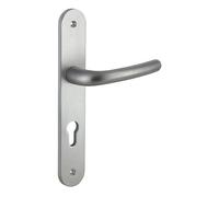 Thirard – Poignées porte d'entrée Crecy – Aluminium anodisé argent – Carré 7 mm – Entr'axes 195 mm