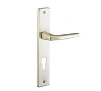 THIRARD - Ensemble de Poignées pour Porte d'Entrée Picardie - Aluminium - Usage Pratique - Trou de Cylindre - Carré 8 mm - Entr'Axes 195 mm - Finition Champagne - Jaune/Doré