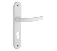 THIRARD - Ensemble de Poignées pour Porte d'Entrée Sultane - Zamak Fondu - Usage Pratique - Trou de Cylindre - Carré 7 mm - Entr'Axes 195 mm - Finition Blanc