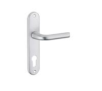 THIRARD - Ensemble de Poignées pour Porte d'Entrée - Trou de Cylindre - Carré 7 mm - Entr'Axes 165 mm - Finition Anodisé Argent - Modèle Leto - Pratique et Esthétique