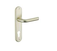 THIRARD - Ensemble de Poignées pour Porte d'Entrée - Trou de Cylindre - Carré 7 mm - Entr'Axes 165 mm - Finition Anodisé Couleur F2 - Pratique et Esthétique - Jaune/Doré