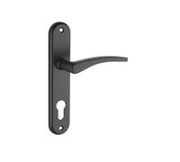 THIRARD - Ensemble de poignées pour porte d'entrée Vesta trou de cylindre, carré 7mm, entr'axes 165mm, noir - THIRARD