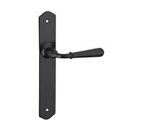 THIRARD - Ensemble de Poignées pour Porte Intérieure Charon - Acier Patiné - Sans Trou - Carré 7 mm - Entr'Axes 195 mm - Usage Pratique - Design Élégant - Gris