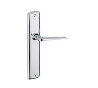 THIRARD - Ensemble de Poignées pour Porte Intérieure Demeter - Design Élégant - Finition Chromé - Usage Pratique - Sans Trou - Carré 7 mm - Entr'Axes 195 mm - Gris