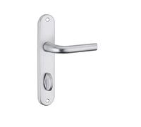 THIRARD - Ensemble de poignées pour porte intérieure Leto à condamnation, carré 7mm, entr'axes 165mm, argent - THIRARD