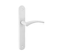 THIRARD - Ensemble de Poignées pour Porte Intérieure Hebe - Acier Embouti - Usage Pratique - Design Élégant - Carré 7 mm - Entr'Axes 195 mm - Finition Laqué Blanc