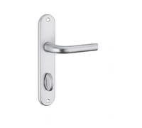THIRARD - Ensemble de poignées pour porte intérieure Leto à condamnation, carré 7mm, entr'axes 165mm, argent - THIRARD