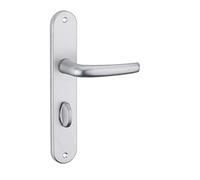 THIRARD - Ensemble de poignées pour porte intérieure Maia à condamnation, carré 7mm, entr'axes 195mm, argent - THIRARD
