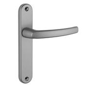 THIRARD - Ensemble de Poignées pour Porte Intérieure Sultane - Aluminium - Usage Pratique - Sans Trou - Entr'Axes 165 mm - Carré 7 mm - Finition Inox - Gris