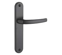 THIRARD - Ensemble de Poignées pour Porte Intérieure Sultane - Zamak Fondu - Usage Pratique - Sans Trou - Entr'Axes 195 mm - Carré 7 mm - Finition Noir - Noir