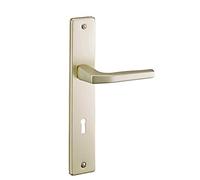 THIRARD - Ensemble de Poignées pour Porte Intérieure - Trou de luminium Anodisé - Usage Porte de Chambre - Carré 7 mm - Entr'Axes 195 mm - Finition Champagne - Jaune/Doré