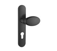 THIRARD - Ensemble de Poignées pour Porte Palière Sultane - Zamak Fondu - Usage Pratique - Aileron Réversible - Entraxes 195 mm - Carré 7 mm - Finition Noir