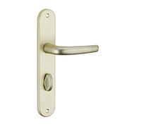 THIRARD - Ensemble de Poignées pour Salle de Bain et Toilette Maia - Aluminium Anodisé F2 - Fermeture à Condamnation - Carré 7 mm - Entr'Axes 195 mm - Jaune/Doré