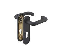 Ensemble sur plaque béquille double noire carré 9 mm THIRARD 00097101