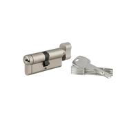 THIRARD FABRICANT DE SECURITE DEPUIS 1920 00918799 - Cylindre Serrure 40 X 40 mm Profil européen laiton Mécanisme à 6 goupilles, Nickelé