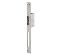 THIRARD - Gâche Électrique Encastrable à Impression 2 Temps - Réversible - 12/24 V - Inox - Corps Alliage - Têtière Inox - Double Empennage - Levier de Déverrouillage - Gris