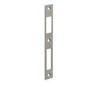 THIRARD - Gâche Plate Inox - Coffre Réduit - Acier - Pour Porte en Métal - demi-Tour Réversible - Installation Facile - Sécurité Optimale - Têtière à Bouts Carrés - 160 x 22 x 1,5 mm - Gris