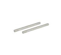 THIRARD - Jeu de 2 Carrés 6 x 110 mm - Acier - Adaptation Poignées - Installation Parfaite - Pour Portes d'Intérieur - Carrés Percés - Vis à Métaux - Gris