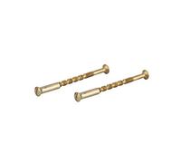 THIRARD - Jeu de 2 Vis Sécables avec Douilles - M4 x 50 - Acier Laitonné - Usage Porte - Installation Facile - Accessoire pour Poignées - Finition Laiton - Jaune/Doré