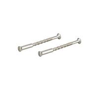 THIRARD - Jeu de 2 Vis Sécables avec Douilles - M4 x 50 - Acier Nickelé - Usage Porte d'Intérieur - Installation Facile - Accessoire pour Poignées - Finition Nickelée - Gris
