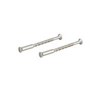 THIRARD - Jeu de 2 Vis Sécables avec Douilles - M4 x 50 - Acier Nickelé - Usage Porte d'Intérieur - Installation Facile - Accessoire pour Poignées - Finition Nickelée - Gris