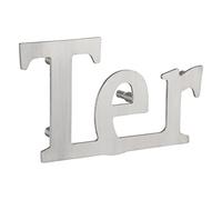 THIRARD - Lettre TER Adhésif 3M - Acier Inoxydable - Hauteur 76 mm - Durable - Résistant à La Corrosion - Fini Brillant ou Brossé - Fixation Facile - Applications Visibles
