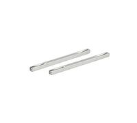 THIRARD - Lot de 2 Carrés Fendus - 6 x 110 mm - Acier Résistant - Vis à Métaux Basiques - Usage Porte Intérieure - Accessoire Pratique - Installation Facile - Gris