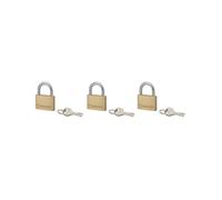 THIRARD - Lot de 3 cadenas Type1+, 45mm, anse acier, 2 clés/cadenas, s'entrouvrant avec la même clé - THIRARD