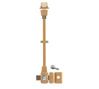 Verrou à bouton Mirage 6 pour porte d'entrée, cylindre 45mm, tringle 2 pts en acier, haut, droit, 3 clés, bronze - THIRARD