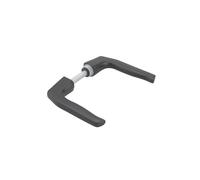 THIRARD Paire de Béquilles pour Porte, Carré 7 mm, 1 Portée, Noir, Aluminium, Conçue pour Équiper Les Portes d'Entrée Jusqu'à 70 mm d'Épaisseur, Serrure, Installation Facile, Vis Pointeau