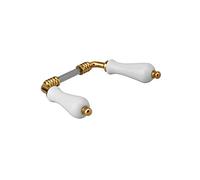 THIRARD - Paire de Béquilles pour Porte - Carré 7 mm - 2 Portées - Porcelaine - Finition Blanche - Installation Facile - Compatible avec Portes en Bois