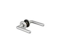 THIRARD Paire de Béquilles sur Rosace Sans Trou Ressort de Rappel Argent | Aluminium, carré 7 mm, vis invisibles, garantie 5 ans