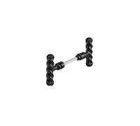 THIRARD Paire de Boutons de Porte Torsadés Aluminium Carré 6 mm Noir | Fixe pour serrure en applique horizontale, 1 portée, garantie 2 ans